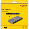 DeLock Hdmi Kvm Switch �� 4x ����� Usb 5Gbps, 8K/30Hz, ���� - (18647)