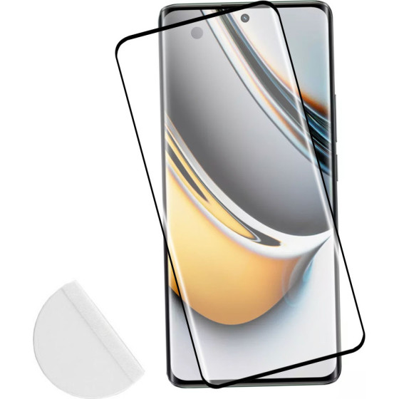 Idol 1991 Tempered Glass Realme 11 Pro 5G/11 Pro Plus 5G 6,7'' 9H 0.30mm 3D Full Glue Semi Curved Finger Unlock Black +Squeezy CA