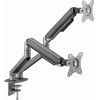 Gembird Desk Mounted Adjustable Double Monitor Arm Space Grey - (MA-DA2-05)
