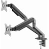 Gembird Desk Mounted Adjustable Double Monitor Arm Space Grey - (MA-DA2-05)