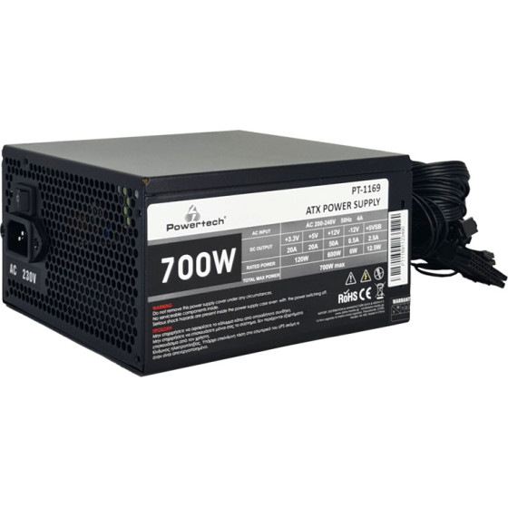 Powertech ����������� ��� Pc 700W, ATX, 140mm Fan - (PT-1169)