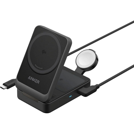 Anker Maggo 3-in-1 Charging Station Qi2 Certified 15W Black - (B2557311)