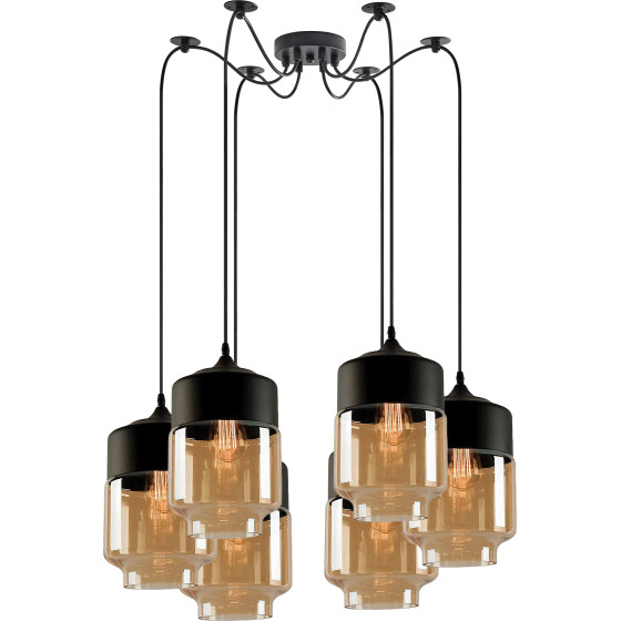 Homelighting SE21-HN-18-30-BL6+ GABY Honey Glass Pendant+ - (77-8792)