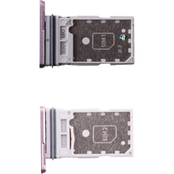 Dual Sim Card Holder Lavender ��� Samsung S23 Ultra 5G S918 Original Service Pack - (GH98-48039D)