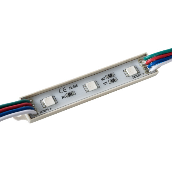 GloboStar 20 ������� x Led Modules 3 x Smd 5050 0.8W 50lm Dc 12V - ��������� IP66 - Rgb - 2 ������ ������� - (73706)