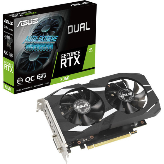 Asus Vga DUAL-RTX3050-O6G, 6GB, GDDR6 - (90YV0K60-M0NA00)
