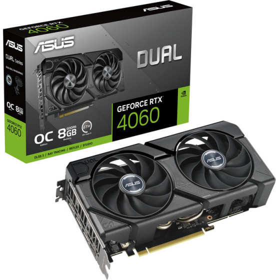 Asus Vga DUAL-RTX4060-O8G-EVO, 8GB, GDDR6 - (90YV0JC7-M0NA00)