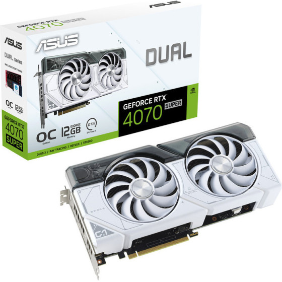 Asus Vga DUAL-RTX4070S-O12G-WHITE, 12GB, GDDR6X - (90YV0K84-M0NA00)