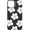 SBS Case Me 3D Jelly Cover Embossed Motifs Flower Iphone 15 Black Backcover - (OVSIL3DIP15612)
