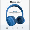 SBS Music Hero Skidup Wireless Headphone Blue - (MHHEADFLICKBTB)
