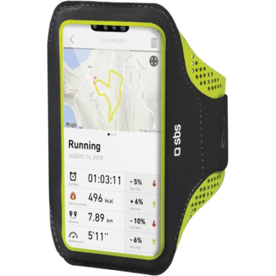 SBS Universal Xxxl Armband Up To 6.7 In With Touch Window Black Green - (SPORTFITBAND3X)