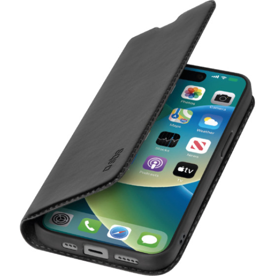 SBS Wallet Lite Book Case Iphone 15 Pro Max Black - (BKLITEIP1567PK)