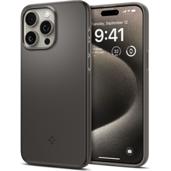 Spigen Thin Fit Iphone 15 Pro Max Gunmetal Backcover - (ACS06545)