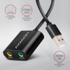 Axagon ADA-12 USB2.0 - Stereo Audio mini adapter, 15cm cable