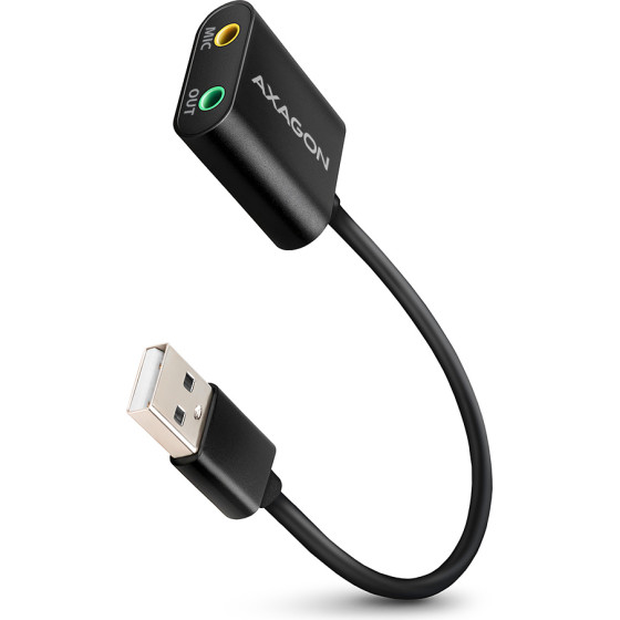 Axagon ADA-12 USB2.0 - Stereo Audio mini adapter, 15cm cable
