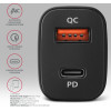 Axagon PWC-PQ38 Card Charger 1X QC3.0 + 1X PD USB-C, 38W, Black