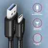 Axagon BUCM3-AM10AB Cable USB-C USB-A, 1M, USB 3.2 Gen 1, 3A, ALU, BRAID, Black