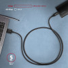 Axagon BUCM3-AM10AB Cable USB-C USB-A, 1M, USB 3.2 Gen 1, 3A, ALU, BRAID, Black