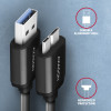 Axagon BUMM3-AM10AB Cable MICRO-B USB USB-A 3.2 Gen 1, 1M, 3A, ALU, PVC, Black