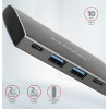Axagon HMC-4G2 2X USB-A + 2X USB-C, USB-C 3.2 Gen 2 10GBps HUB, 13CM USB-C CABLE