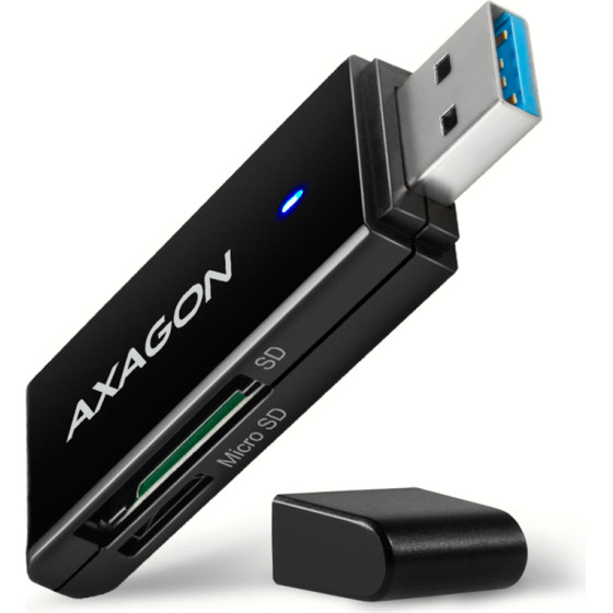 Axagon CRE-S2N External Slim Card Reader 2-Slot & Luv SD/MICROSD