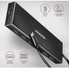 Axagon HUE-F7C 7X USB 3.2 Gen 1 Alu Flat HUB, Micro Usb Power IN, 30CM USB-C CABLE