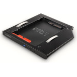 Axagon RSS-CD09 2.5'' SSD/Hdd Cadd� Into Dvd SLOT, 9.5 MM, LED, ALU