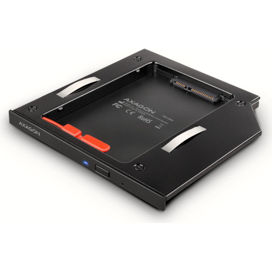 Axagon RSS-CD09 2.5'' SSD/Hdd Cadd� Into Dvd SLOT, 9.5 MM, LED, ALU