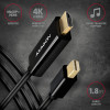 Axagon RVD-HI14C2 Displayport   HDMI 1.4 Cable 1.8M 4K/30HZ