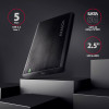 Axagon EE25-A6C USB-C 3.2 Gen 1 - Sata 6G 2.5'' External Screwless Alu Raw Box Black
