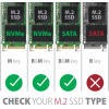 Axagon EEM2-SB2 USB-C 3.2 Gen 2 - M.2 NVME / Sata Ssd 30-80MM Alu Box Black