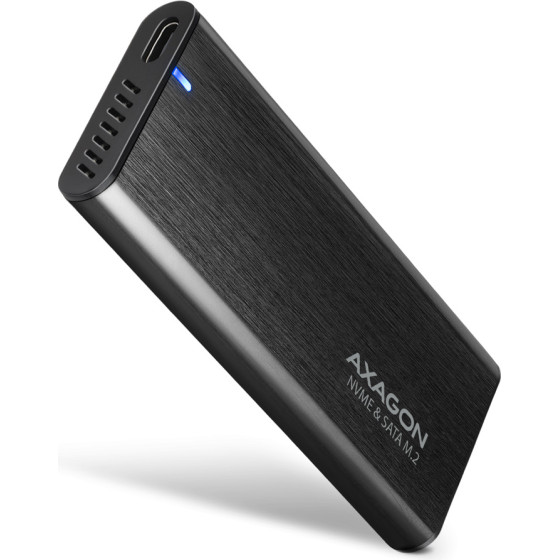 Axagon EEM2-SB2 USB-C 3.2 Gen 2 - M.2 NVME / Sata Ssd 30-80MM Alu Box Black