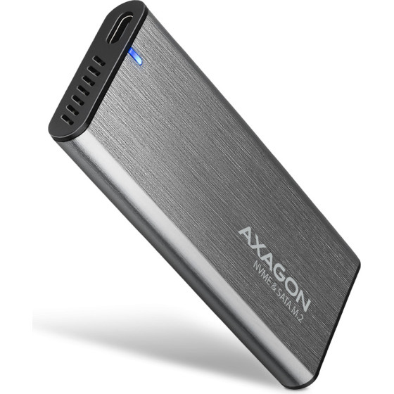 Axagon EEM2-SG2 USB-C 3.2 Gen 2 - M.2 NVME / Sata Ssd 30-80MM Alu BOX