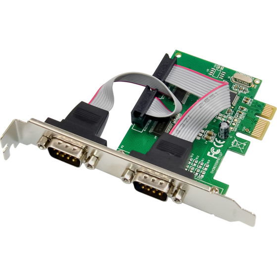 Powertech ����� ��������� Pcie �� 2x RS232 115.2KBps - (ST37)