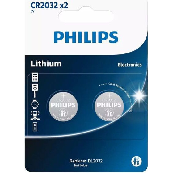 Philips �������� ������ Blister 2���. 210 Mah 3V - (CR2032P2/01BGRS)