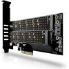 Axagon PCEM2-D PCI-E 3.0 4X - Dual M.2 Ssd (Nvme + SATA), Dual VOLTAGE, Up To 110MM SSD