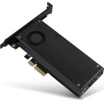 Axagon PCEM2-Dc PCI-E 3.0 4X - Dual M.2 Ssd (Nvme + SATA), Dual VOLTAGE, Up To 110MM SSD, Fan + HEATSINK