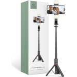Tech Protect Selfie Stick Tripod With Led Light Black OEM - (TPL05S)