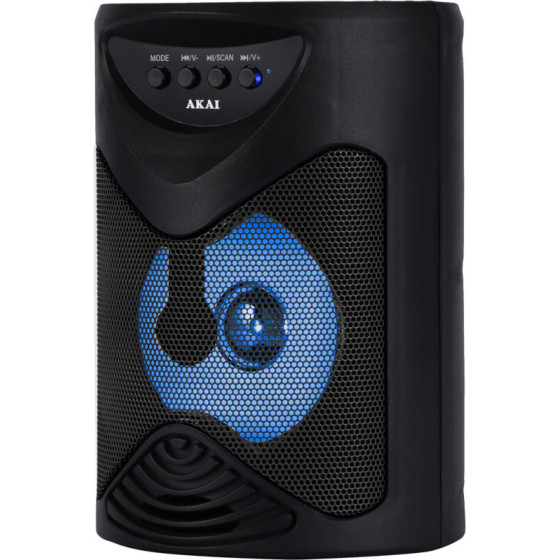 Akai ������ ����� Bluetooth Karaoke �� USB, TWS, LED, Micro Sd ��� ������ ���������� - 5 W - (ABTS-704)