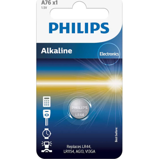 Philips �������� �������� A76 / LR44 145 Mah 1.5 V - (A76/01GRS)