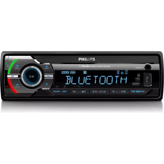Philips ���������� ����������� �� Bluetooth, �������� ������ ��� ����. ���������, USB, ����� Sd ��� Aux-In 4 x 50W - (CE235BT/13/GRS)