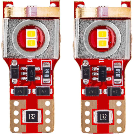 AMiO T10 W5W 12/24V Led 6xSmd 2016 CAN-Bus ����� ���� - 2 ���. - (02802)
