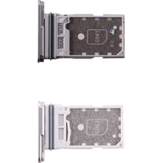 Samsung S23 Fe 5G S711 Dual Sim Card Holder Silver Original Service Pack - (GH98-48665B)