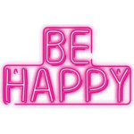 Neon Plexi Neolia NNE10 Be Happy (Usb & On/Off) ���