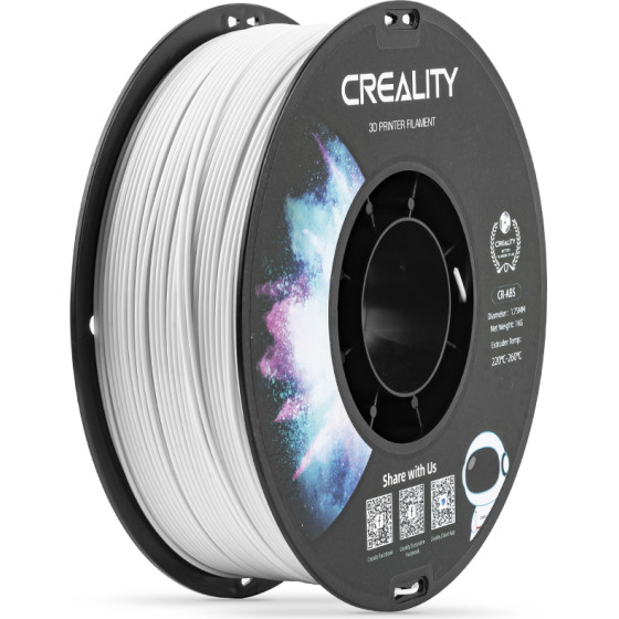 Creality CR-Abs White 3D Printer Filament, Large Object Stability, Tensile Str. 43MPA, 1 Kg Spool1.7 - (3301020031)