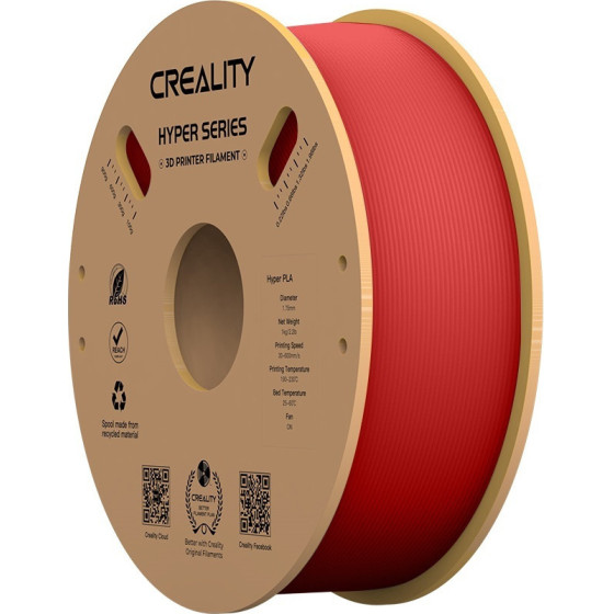 Creality Hyper Pla Red 3D Printer Filament, High Speed, 1 Kg Spool1.75 - (3301010342)