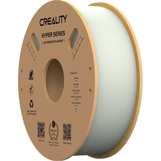 Creality Hyper Pla White 3D Printer Filament, High Speed, 1 Kg Spool1.75 - (3301010335)