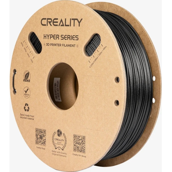 Creality Hyper PLA-Cf Black Carbon Fiber 3D Printer Filament, High Strength, 1 Kg Spool1.75 - (3301060015)