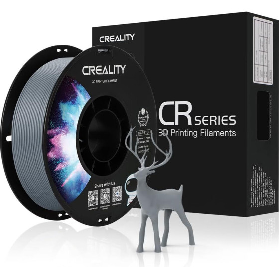 Creality CR-Petg Grey 3D Printer Filament, Hard Glossy, Tensile Str. 49MPA, 1 Kg Spool1.75 - (3301030039)