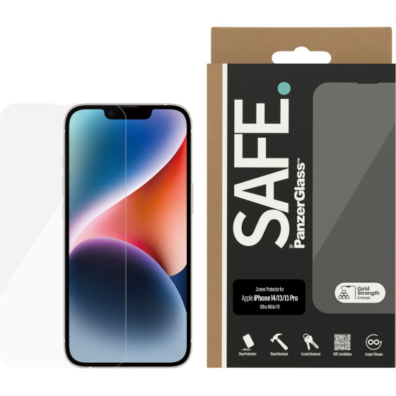 SAFE. by PanzerGlass Screen Protector Apple iPhone 14 | 13 | 13 Pro | Ultra-Wide Fit - (SAFE-95148)